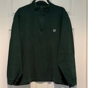 Chaps Men's 100% Cotton Quarter-Zip Pullover